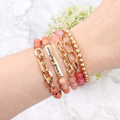 Hdb2995 - ’Amazing Grace’ Charm Multiline Beaded Bracelet - Jewelry & Accessories - Bracelets & Bangles - Charm