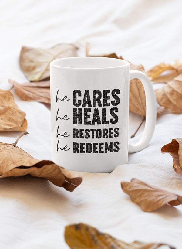 He Cares Mug - One Color / One Size - Home & Garden - Kitchen Dining & Bar - Coffeeware