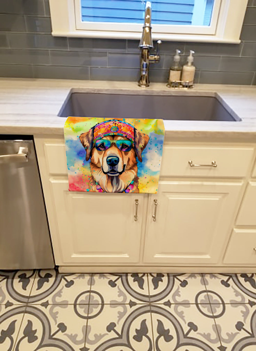 Hippie Dawg Kitchen Towel - One Color / One Size - Home & Garden - Home Textile - Towels