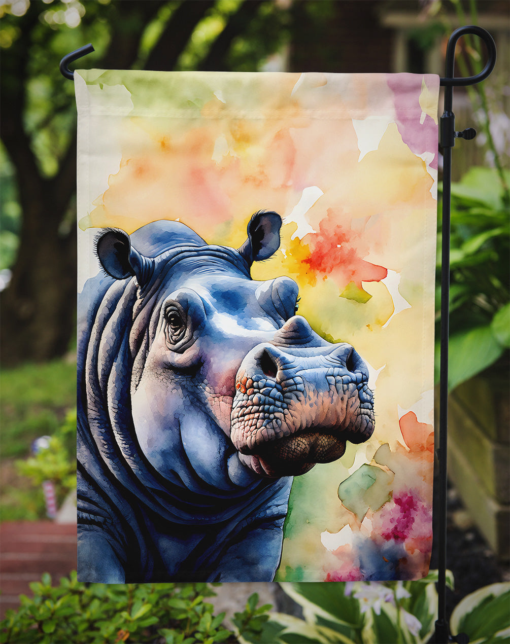 Hippopotamus Garden Flag - One Color / One Size - Home & Garden - Home Decor - Flags Banners & Accessories