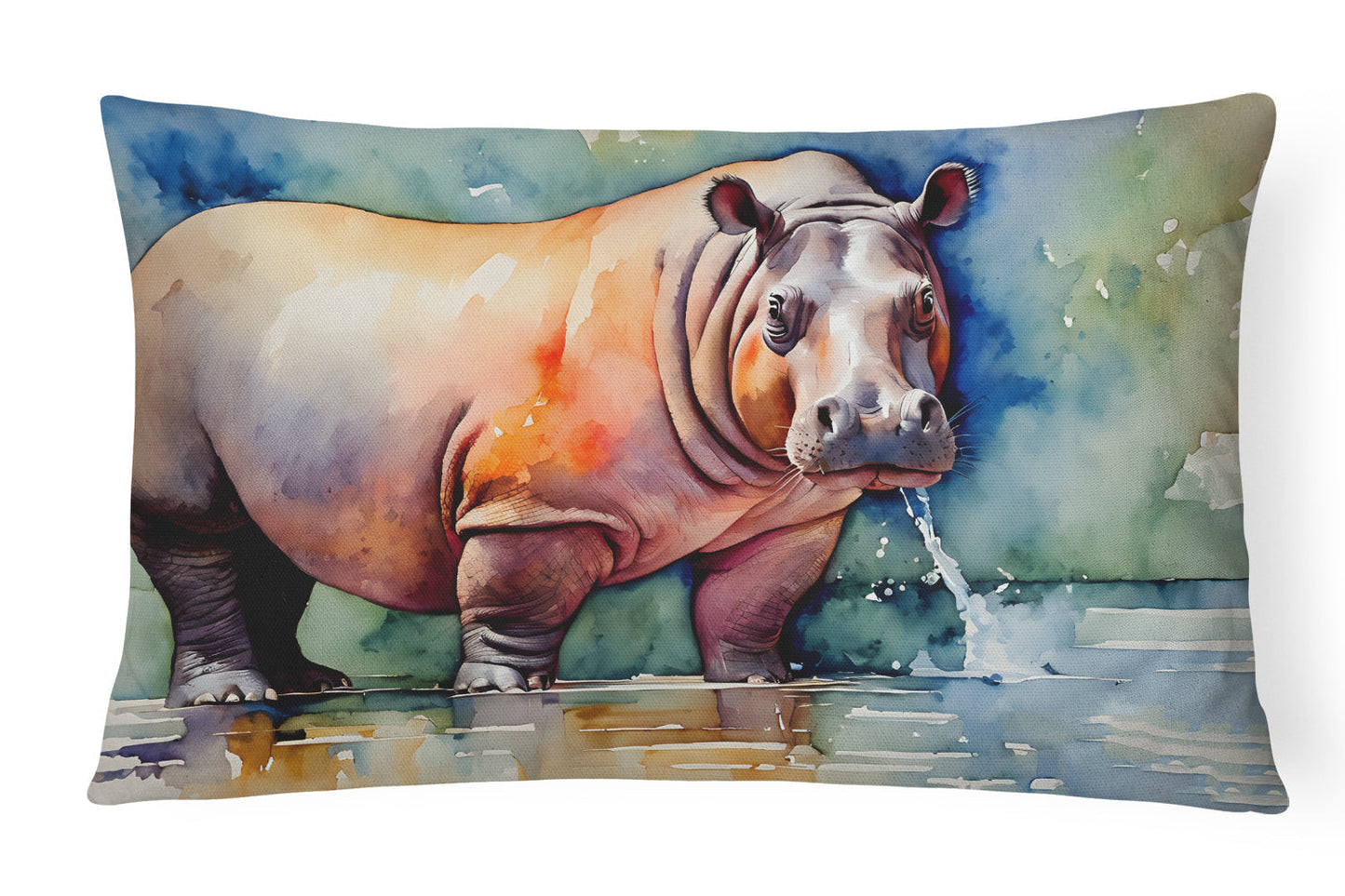 Hippopotamus Throw Pillow - One Color / One Size - Home & Garden - Home Textile - Pillows