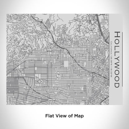 Hollywood - California Map Bottle with Bamboo Top - Drinkware