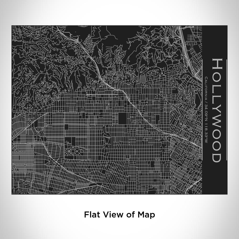 Hollywood - California Map Bottle with Bamboo Top in Matte Black - Drinkware