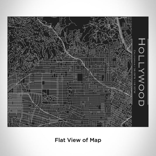 Hollywood - California Map Bottle with Bamboo Top in Matte Black - Drinkware