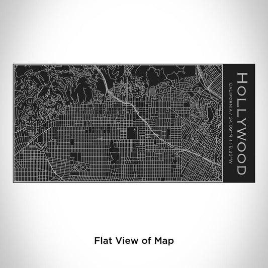 Hollywood - California Map Insulated Bottle in Matte Black - Drinkware