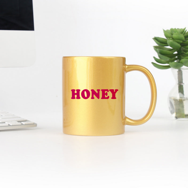 Honey Gold & Silver Mug - Gold - Home & Garden - Kitchen Dining & Bar - Dinnerware