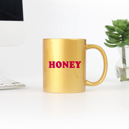 Honey Gold & Silver Mug - Gold - Home & Garden - Kitchen Dining & Bar - Dinnerware