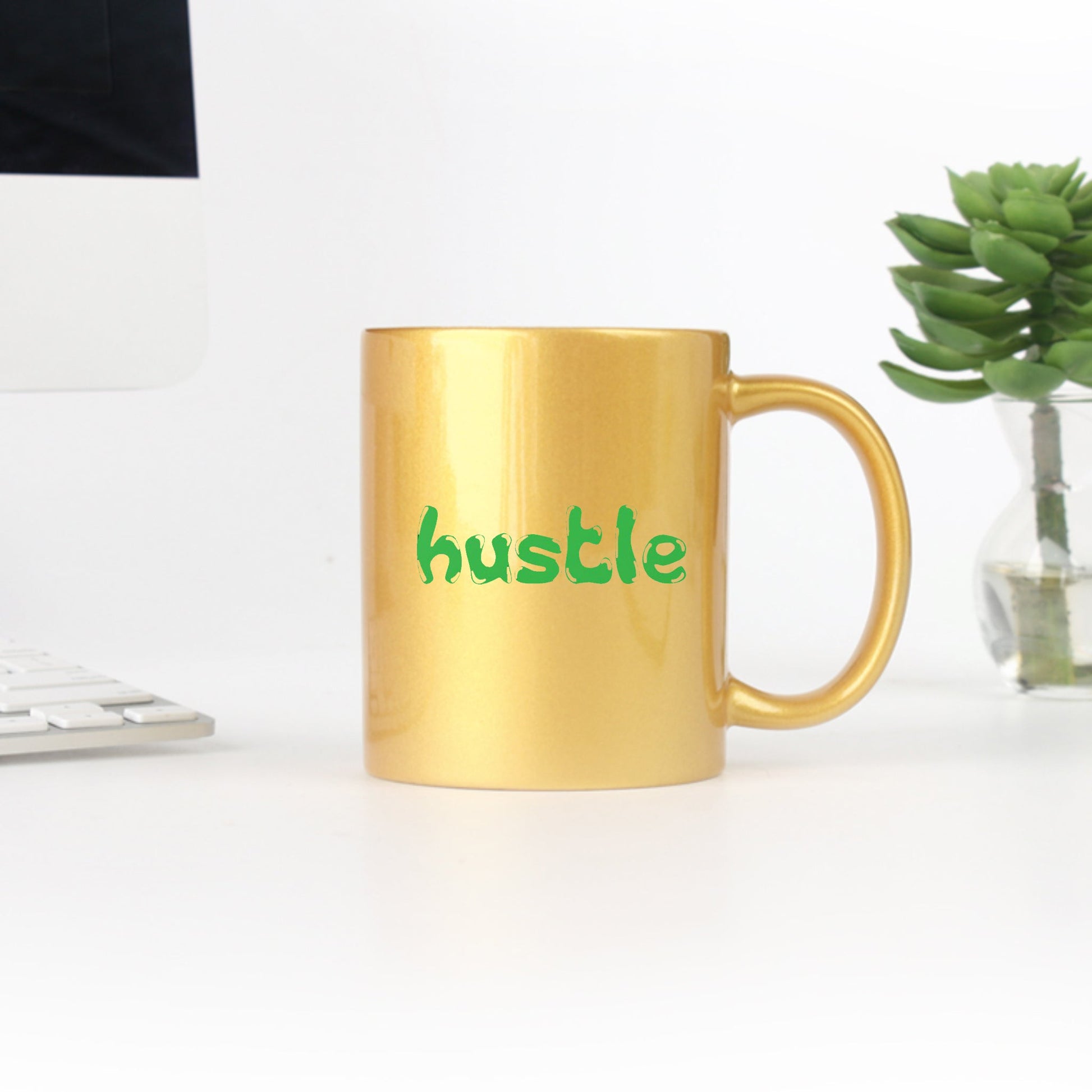 Hustle Gold & Silver Mug - Gold - Home & Garden - Kitchen Dining & Bar - Dinnerware