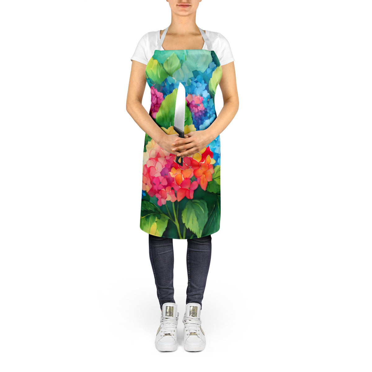 Hydrangeas in Watercolor Apron - One Color / One Size - Home & Garden - Kitchen Dining & Bar - Table Decoration &