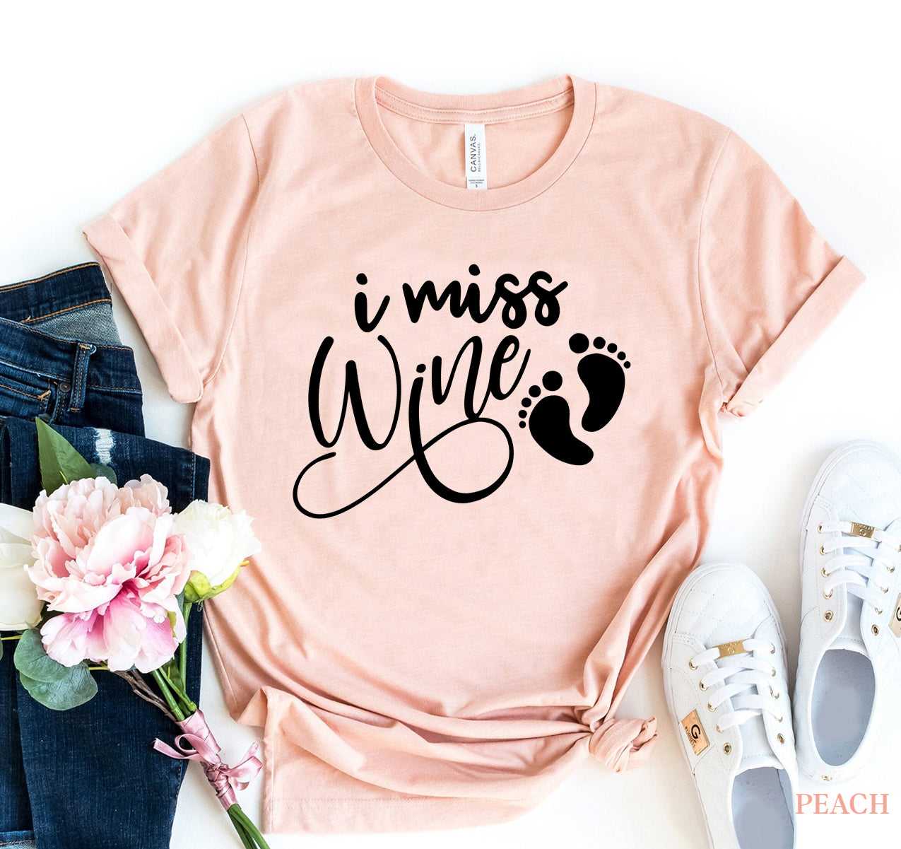 I Miss Wine T-Shirt - Women’s Fashion - Women’s Clothing - Tops & Tees - T-Shirts