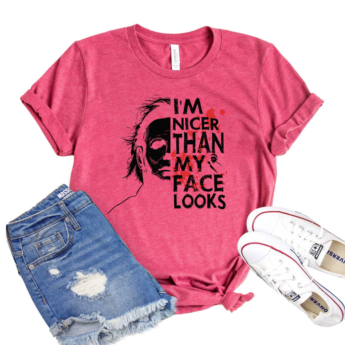 I’m Nicer Than My Face Looks T-Shirt - Women’s Fashion - Women’s Clothing - Tops & Tees - T-Shirts