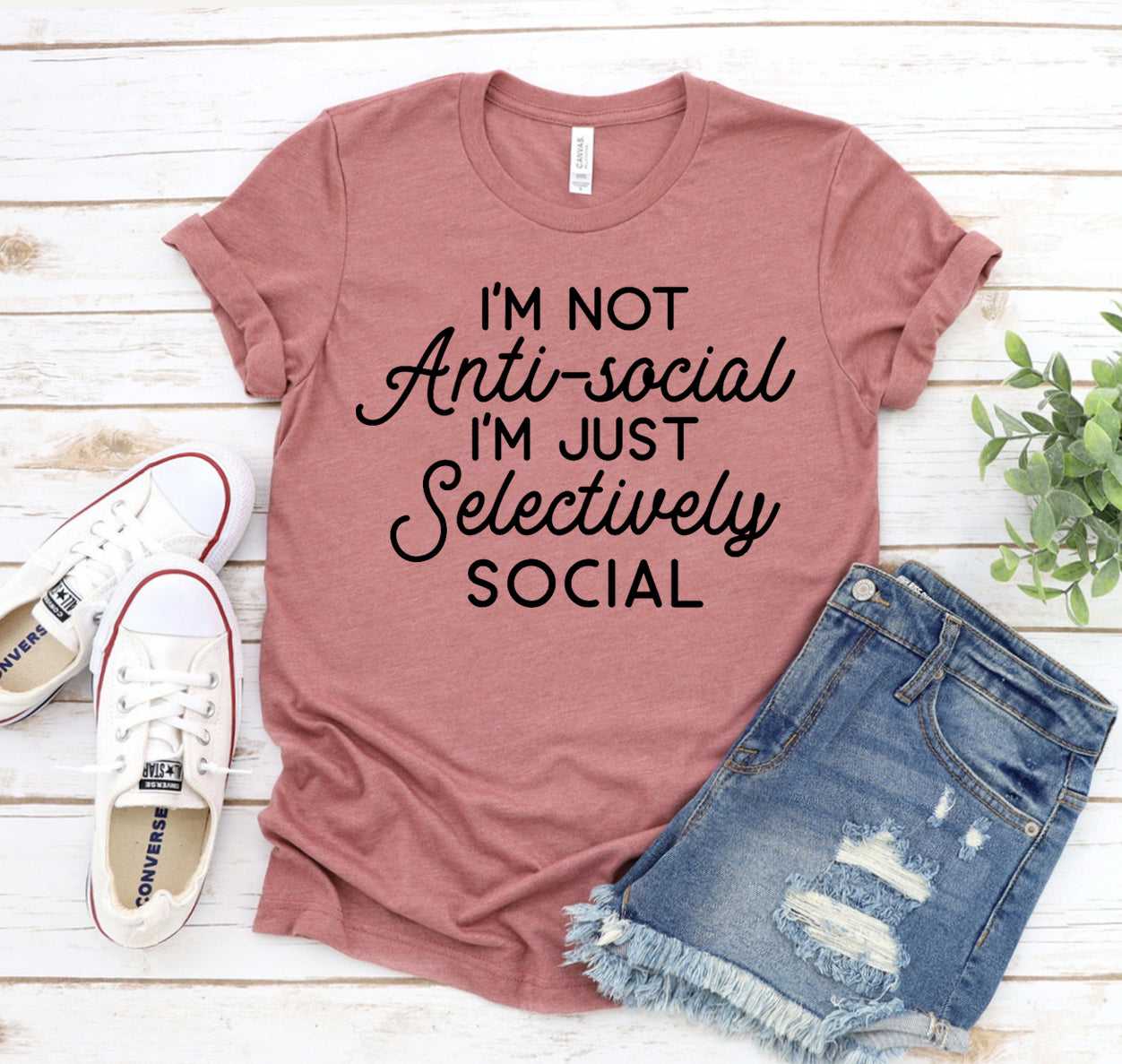 I’m Not Antisocial I’m Just Selectively Social T-Shirt - Women’s Fashion - Women’s Clothing - Tops & Tees - T-Shirts