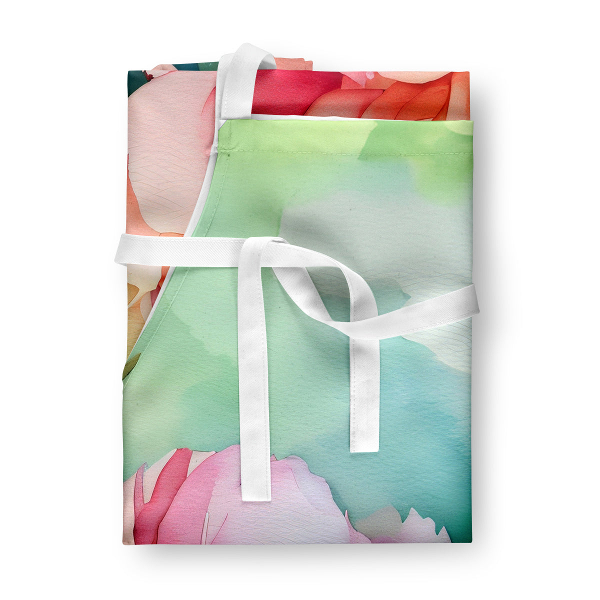 Indiana Peonies in Watercolor Apron - One Color / One Size - Home & Garden - Kitchen Dining & Bar - Table Decoration &