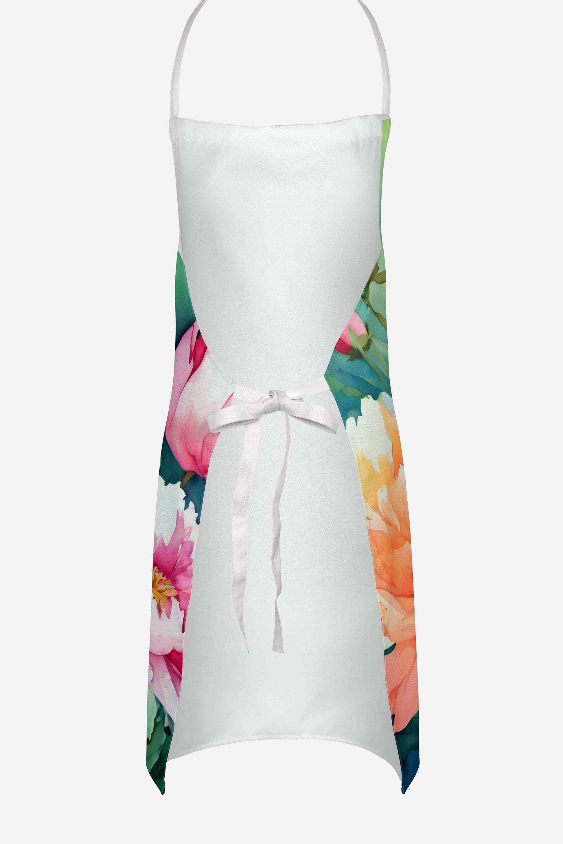 Indiana Peonies in Watercolor Apron - One Color / One Size - Home & Garden - Kitchen Dining & Bar - Table Decoration &