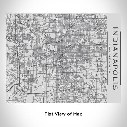 Indianapolis - Indiana Map Bottle with Bamboo Top in Matte Black - Drinkware
