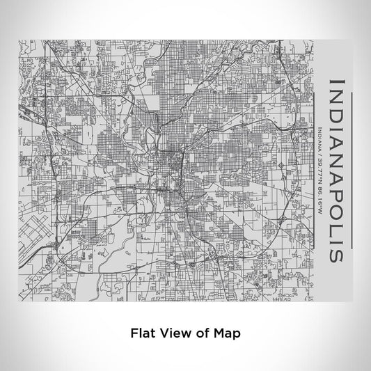Indianapolis - Indiana Map Bottle with Bamboo Top in Matte Black - Drinkware