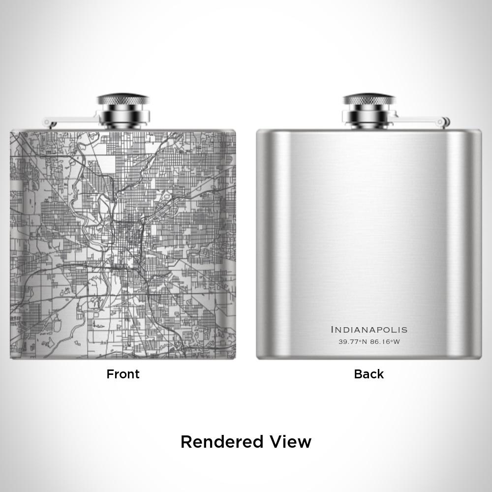Indianapolis - Indiana Map Hip Flask - Drinkware