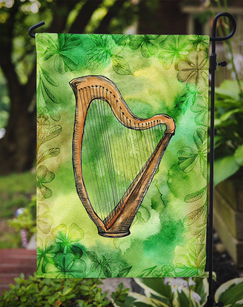 Irish Harp Garden Flag - One Color / One Size - Home & Garden - Home Decor - Flags Banners & Accessories