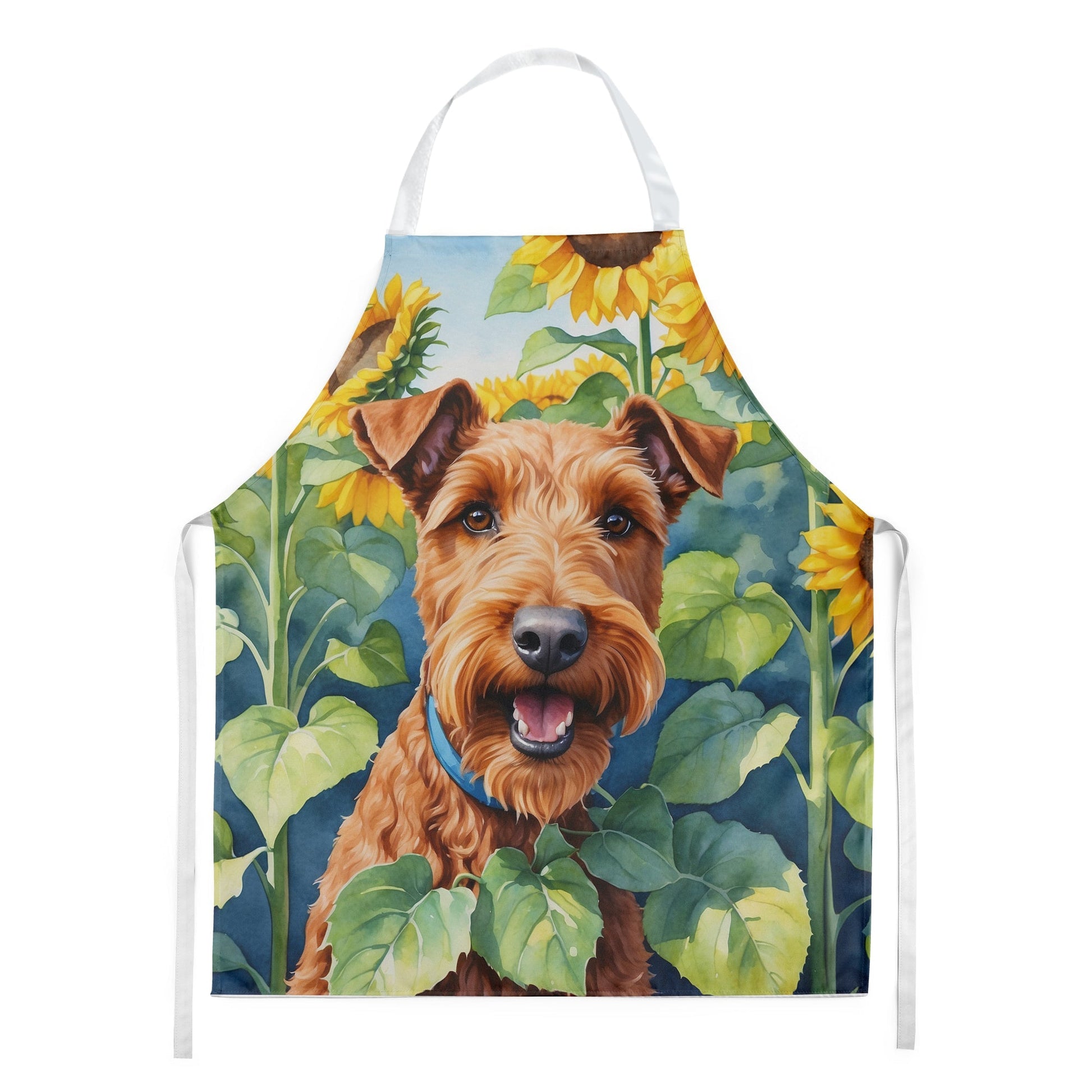 Irish Terrier in Sunflowers Apron - One Color / One Size - Home & Garden - Kitchen Dining & Bar - Table Decoration &