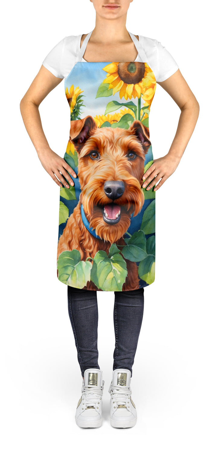 Irish Terrier in Sunflowers Apron - One Color / One Size - Home & Garden - Kitchen Dining & Bar - Table Decoration &