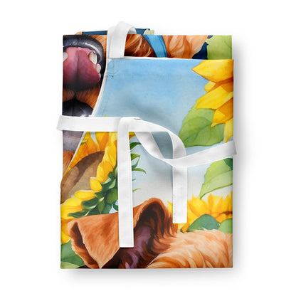 Irish Terrier in Sunflowers Apron - One Color / One Size - Home & Garden - Kitchen Dining & Bar - Table Decoration &