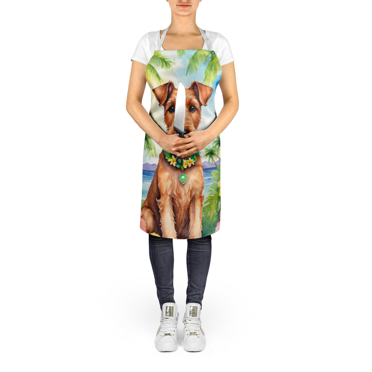 Irish Terrier Luau Apron - One Color / One Size - Home & Garden - Kitchen Dining & Bar - Table Decoration & Accessories