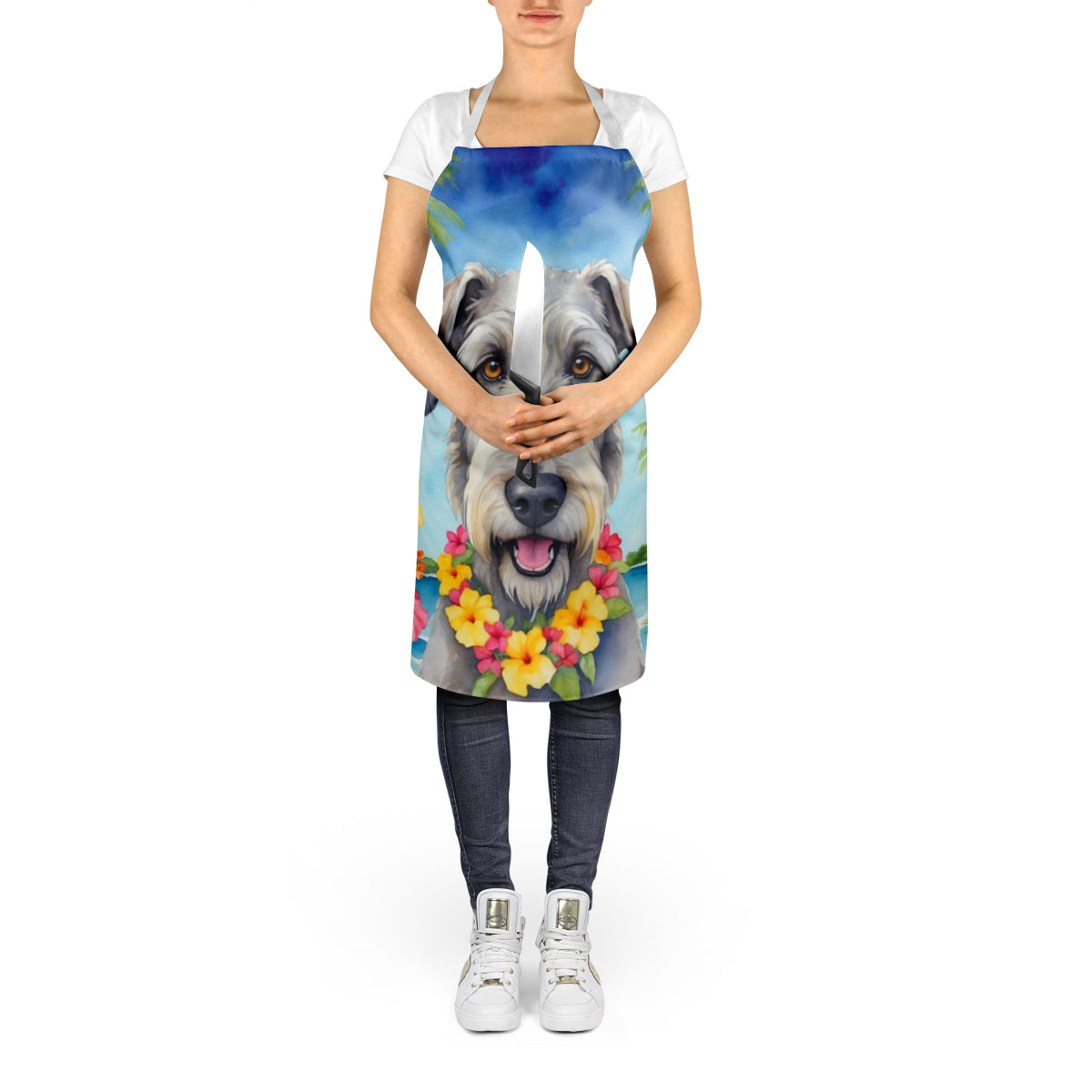 Irish Wolfhound Luau Apron - One Color / One Size - Home & Garden - Kitchen Dining & Bar - Table Decoration &