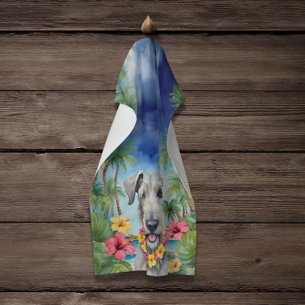 Irish Wolfhound Luau Kitchen Towel - One Color / One Size - Home & Garden - Home Textile - Towels