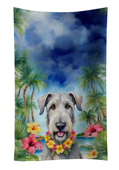 Irish Wolfhound Luau Kitchen Towel - One Color / One Size - Home & Garden - Home Textile - Towels