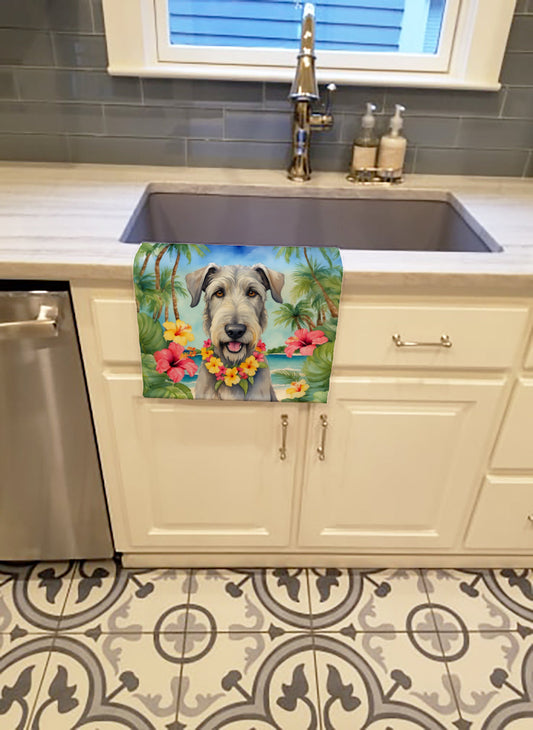 Irish Wolfhound Luau Kitchen Towel - One Color / One Size - Home & Garden - Home Textile - Towels