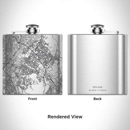 Irvine - California Map Hip Flask - Drinkware