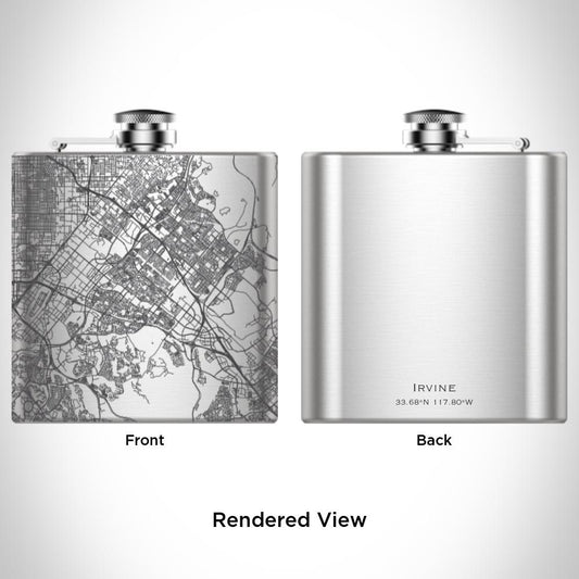 Irvine - California Map Hip Flask - Drinkware