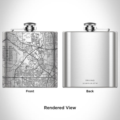 Irving - Texas Map Hip Flask - Drinkware