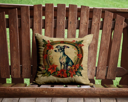 Italian Greyhound Christmas Flowers Throw Pillow - One Color / One Size - Home & Garden - Home Textile - Pillows