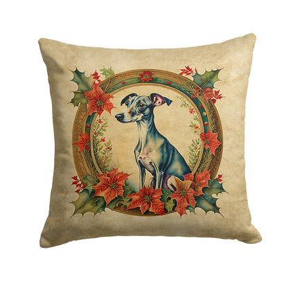 Italian Greyhound Christmas Flowers Throw Pillow - One Color / One Size - Home & Garden - Home Textile - Pillows