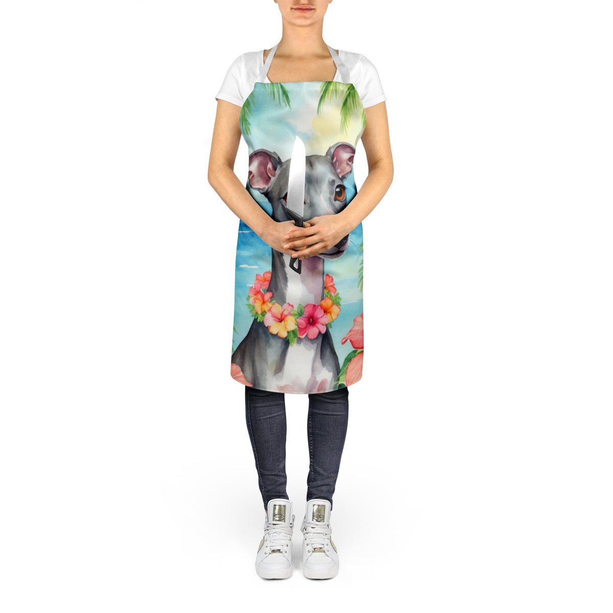 Italian Greyhound Luau Apron - One Color / One Size - Home & Garden - Kitchen Dining & Bar - Table Decoration &