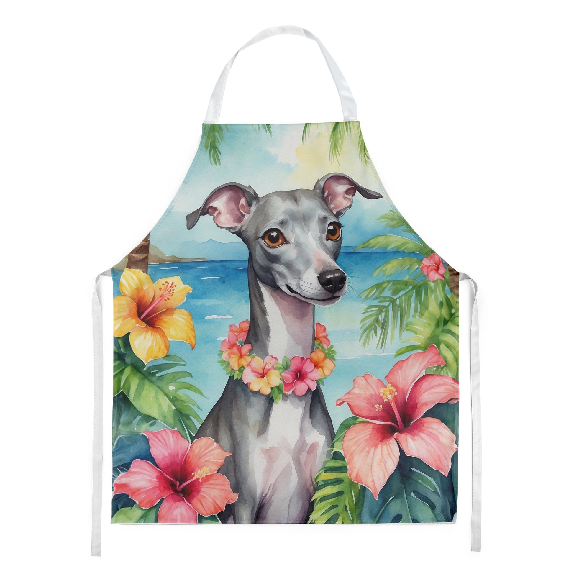 Italian Greyhound Luau Apron - One Color / One Size - Home & Garden - Kitchen Dining & Bar - Table Decoration &