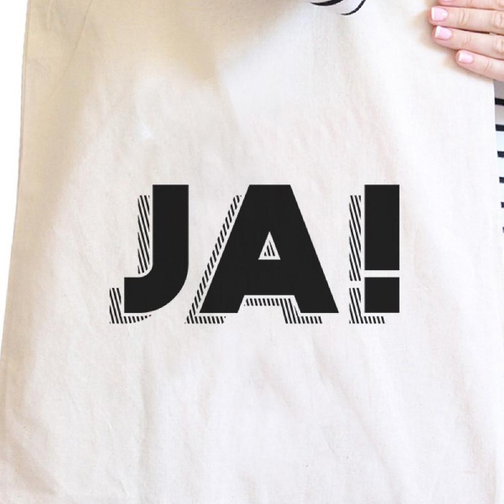 Ja! Natural Canvas Bag Canvas Tote Bags Gifts Ideas for Friends - One Color / One Size - Bags & Luggage - Women’s Bags
