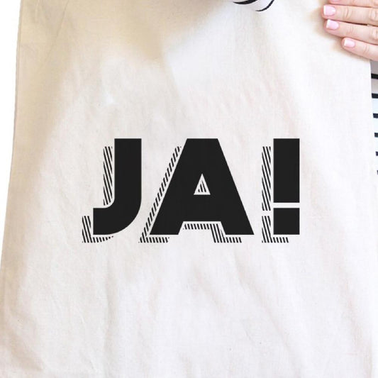 Ja! Natural Canvas Bag Canvas Tote Bags Gifts Ideas for Friends - One Color / One Size - Bags & Luggage - Women’s Bags