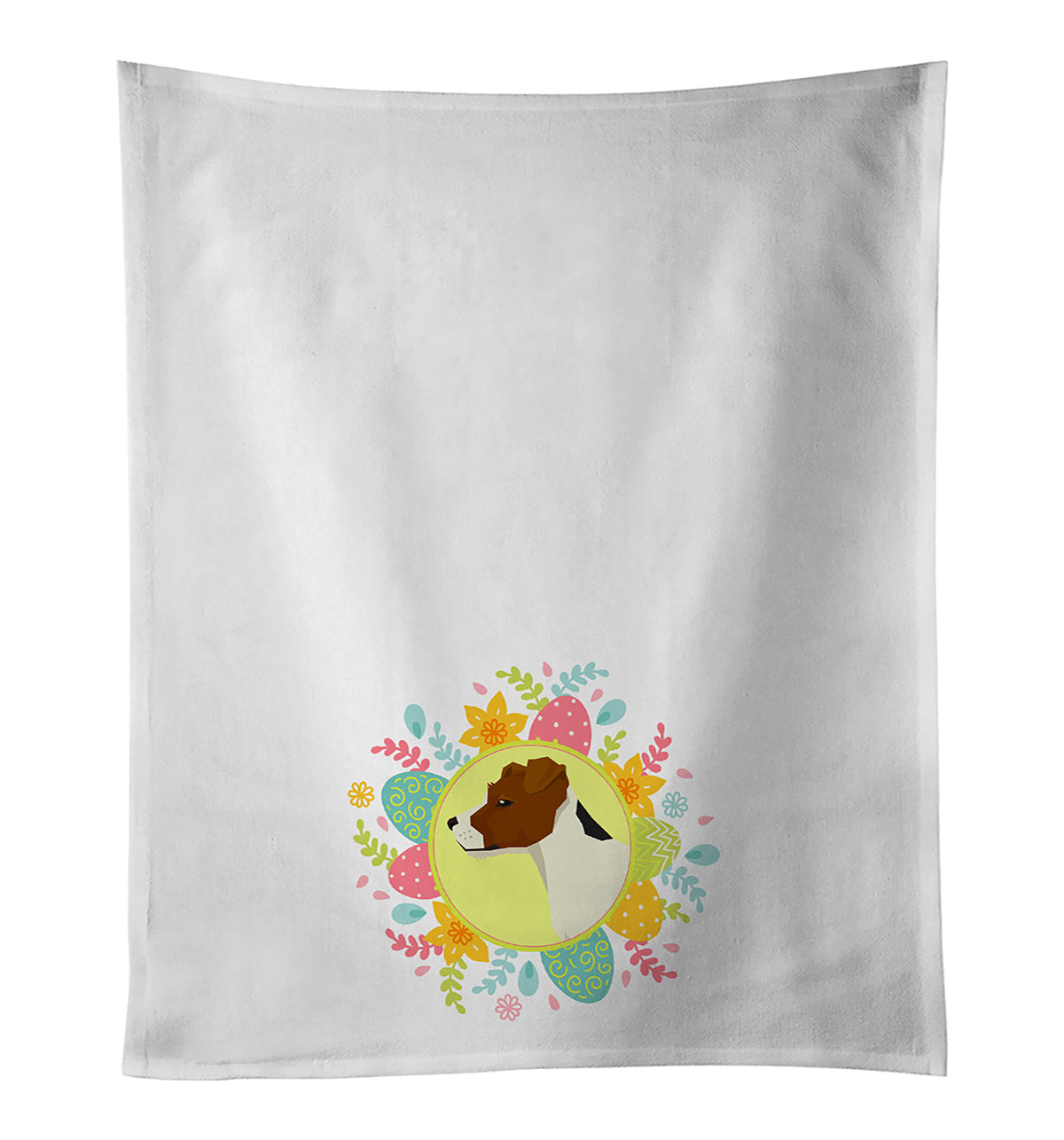 Jack Russell Terrier Easter Kitchen Towel Set of 2 - One Color / One Size - Home & Garden - Home Textile - Towels
