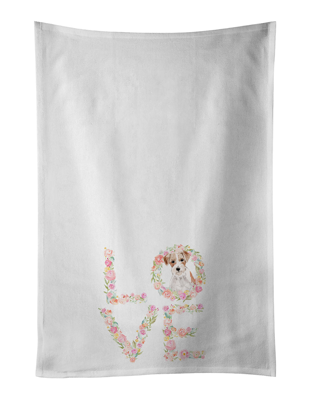 Jack Russell Terrier Love Kitchen Towel Set of 2 - One Color / One Size - Home & Garden - Home Textile - Towels