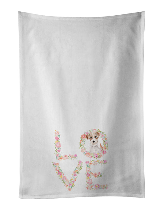 Jack Russell Terrier Love Kitchen Towel Set of 2 - One Color / One Size - Home & Garden - Home Textile - Towels