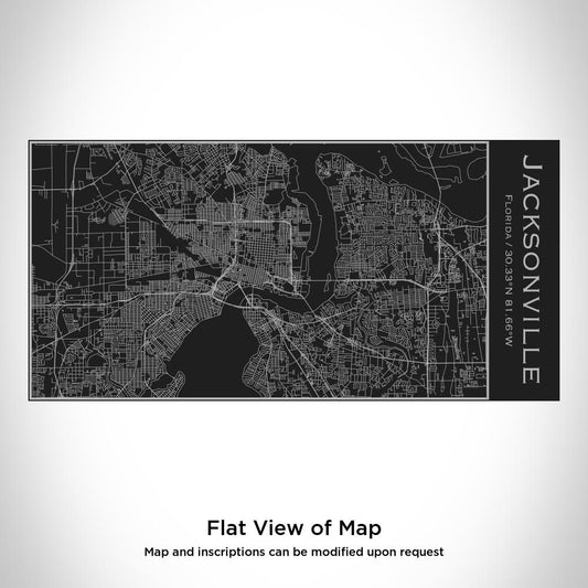Jacksonville - Florida Map Insulated Bottle in Matte Black - Drinkware