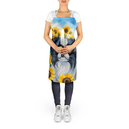 Japanese Chin in Sunflowers Apron - One Color / One Size - Home & Garden - Kitchen Dining & Bar - Table Decoration &