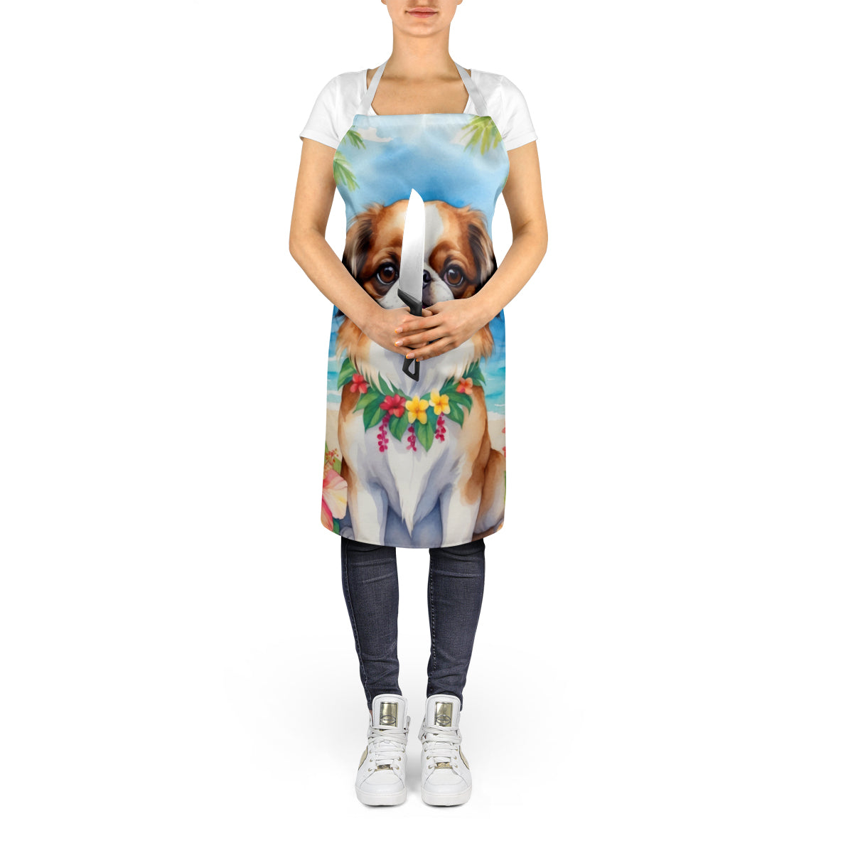 Japanese Chin Luau Apron - One Color / One Size - Home & Garden - Kitchen Dining & Bar - Table Decoration & Accessories