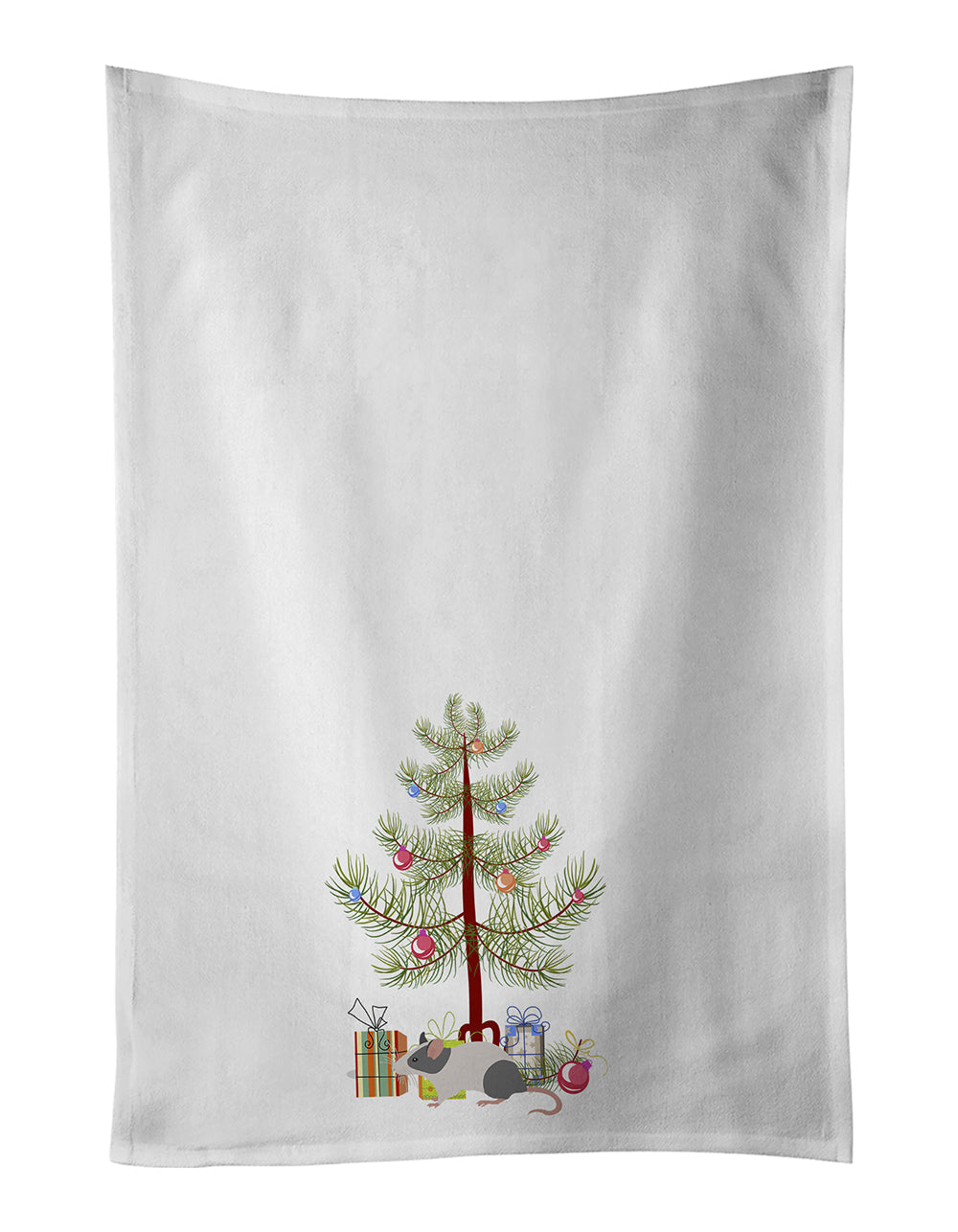 Japanese Mouse Merry Christmas Kitchen Towel Set of 2 - One Color / One Size - Home & Garden - Home Textile - Towels