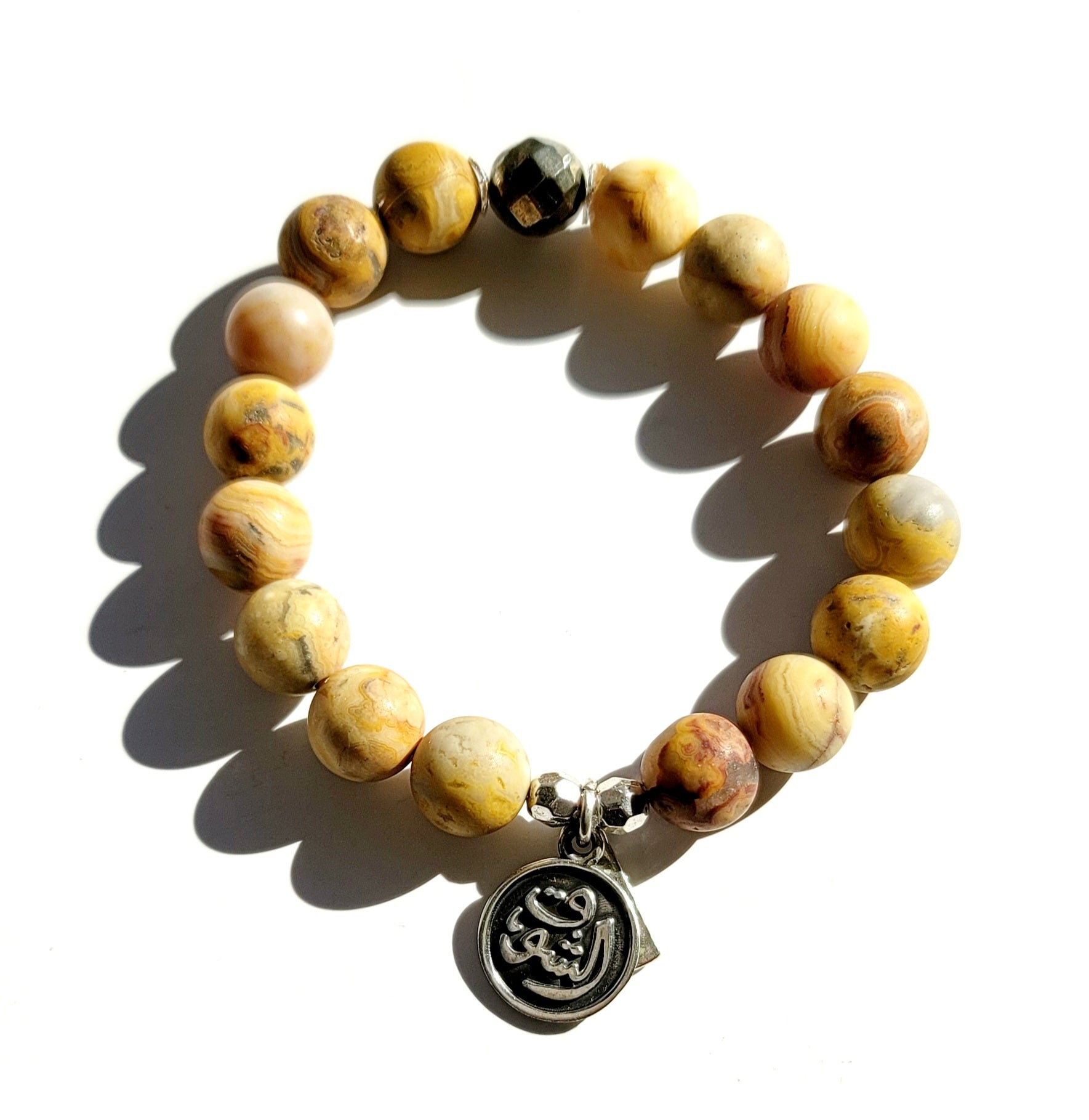 Jasper Bracelets - Silver with Pendant - Jewelry & Accessories - Bracelets & Bangles - Strand Bracelets