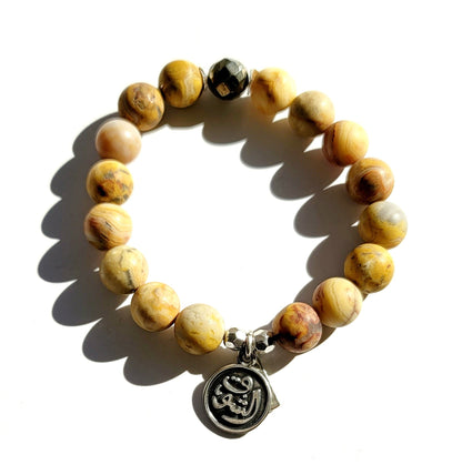Jasper Bracelets - Silver with Pendant - Jewelry & Accessories - Bracelets & Bangles - Strand Bracelets