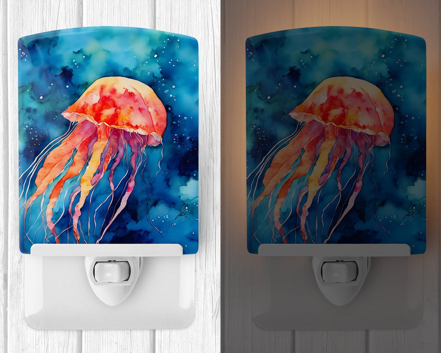 Jellyfish Ceramic Night Light - One Color / One Size - Home & Garden - Home Improvement - Lights & Lighting - Night