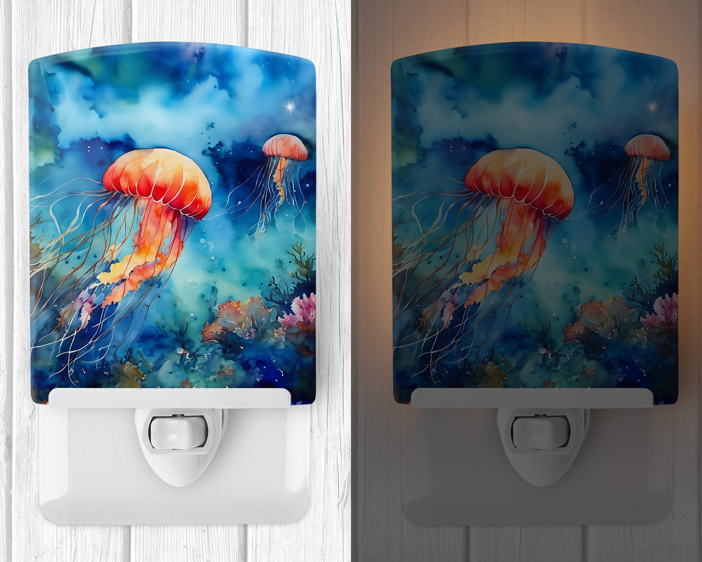 Jellyfish Ceramic Night Light - One Color / One Size - Home & Garden - Home Improvement - Lights & Lighting - Night